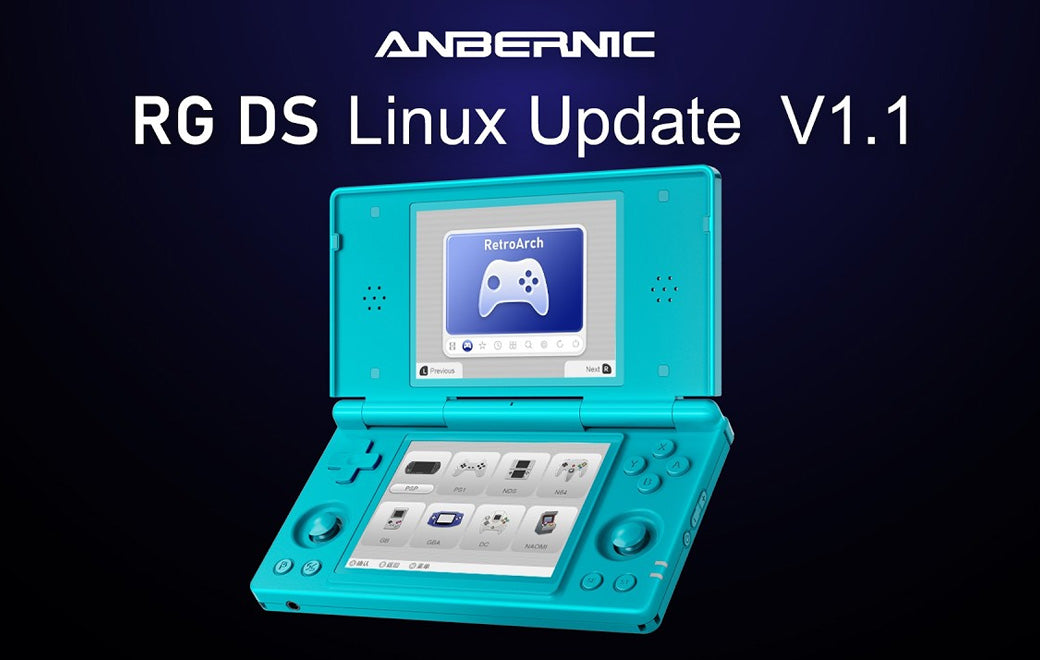 ANBERNIC RG DS Linux V1.1: mais desempenho nos jogos e mais controle das telas